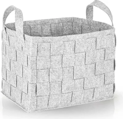 Produktbild von N8WERK Filz-Aufbewahrungstasche L - 40 x 30 x 30 cm - Hellgrau