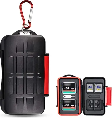 Image de Kiorafoto SD Card Rangement Case 28 Slots CF SD Micro Etanche Anti-Perte