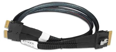 Productafbeelding van ICY Dock MB306L-B IcyDock Kabel SlimSAS 8i to 2 x SlimSAS 4i 0,5M Kabel