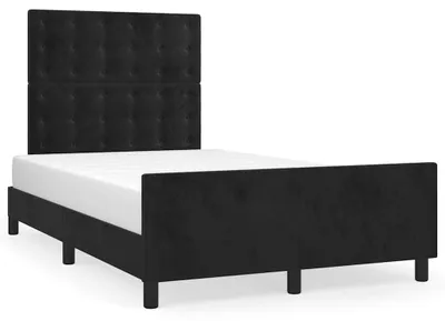 Produktbild von vidaXL Bettgestell ohne Matratze Schwarz 120x190 cm Samt