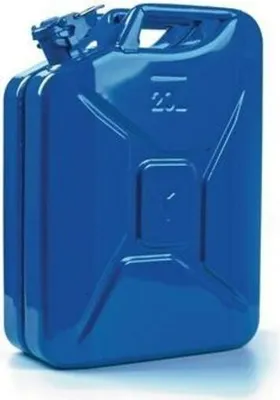 Produktbild von Valpro Kraftstoffkanister, 20 l, Signalblau RAL 5005, Stahlblech, L345xB165xH470mm