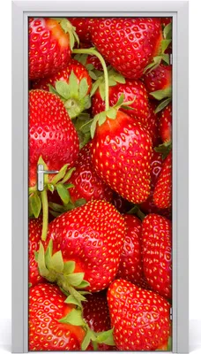 Produktbild von Tulup Türaufkleber 95x205 cm Dekorative Aufkleber Selbstklebend Wasserdichte Tapete Abnehmbar Schlafzimmer Wohnzimmer Wohnkultur - Erdbeeren