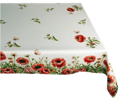 Zdjęcie produktu dla Obrus 110 x 160 cm z motywem kwiatowym, idealny na przyjęcia