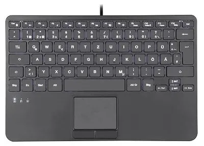 Zdjęcie produktu dla Klawiatura przewodowa mini USB trackball 78 klawiszy dla pracy