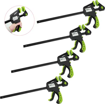 Produktbild von 4x Einhandzwinge 600 mm x 60 Spannbereich Schnellspannzwinge Schraubzwinge Spanner
