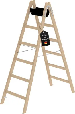 Produktbild von Sprossen-Stehleiter Holz 2x6 Sprossen