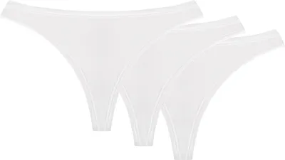 Image de Wol-Bar Soft Simple 3-pack culotte string blanche L