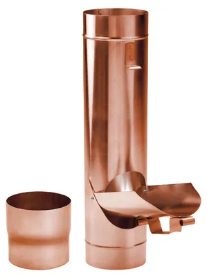 Produktbild von Regenrohrklappe Fallrohrklappe Kupfer DN 60 - 120 mit Adapter