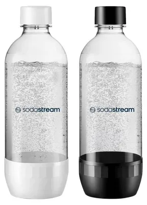 Obrázek produktu pro Sada lahví na sycení SodaStream Jet, 1 l, 2 ks, bez BPA, vhodné do myčky, černá