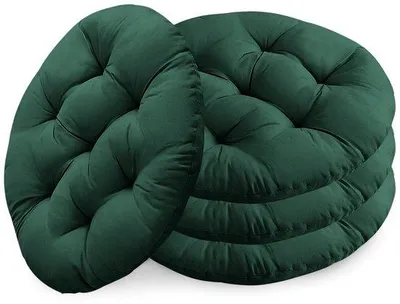 Immagine prodotto di Uniqoos® Set di 4 cuscini per seduta, 40 x 40 cm – Cuscini in poliestere per sedie, adatti per interni ed esterni, morbidi, traspiranti e confortevoli
