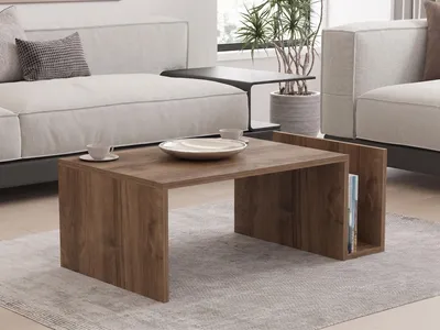 Produktbild von Skye Decor, Hochwertiger Nesting Tisch (3 Teile) Venezia Walnuss | 100% Melamin