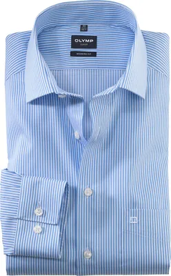 Produktbild von Olymp Modern Fit Hemd blau gestreift