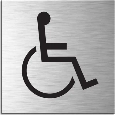 Produktbild von Schild - Behinderte | Türschild 120 x 120 mm Aluminium selbstklebend