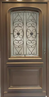 Image de Porte d'entree Bois vitree, Adrien Gris RAL 7039, H215 x L90 p.Gauche Cotes Tableau