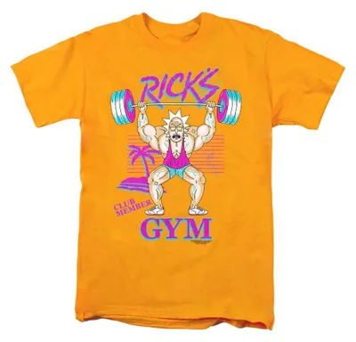 Produktbild von Rick And Morty - "Ricks Gym" T-Shirt für Herren/Damen Uni TV36761 (XL) (Gold)