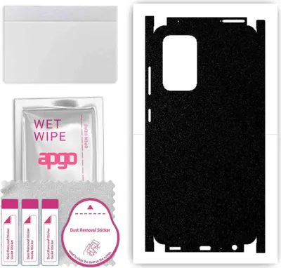 Produktbild von apgo Rückseite + Seiten Schutzfolie, Skin, kompatibel mit Samsung Galaxy A52s 5G, Hinten Displayschutzfolie aus Vinylfolie, kratzfest, einfache Montage - Mattschwarz