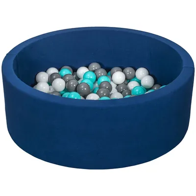 Produktbild von Bällebad Spielplatz + 150 Bälle marineblau weiß, grau, türkis