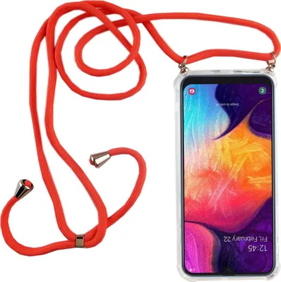 Produktbild von Handykette für Samsung Galaxy A50 - Smartphone Necklace Hülle mit Band - Schnur mit Case zum umhängen in Pink