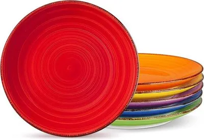 Zdjęcie produktu dla Zestaw talerzy obiadowych dla 6 osób, 21,5 cm, do podgrzewania, nadaje się do mikrofalówki
