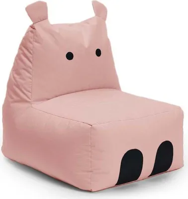 Produktbild von LUMALAND Animal Line Kindersitzsack Hippo - Pastell Pink