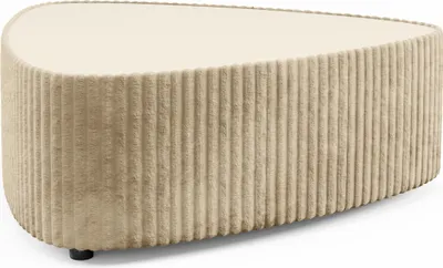 Produktbild von Masseno Polster-Couchtisch LINEO 89 cm Kaffetisch für Wohnzimmer Sofatisch Wohnzimmertisch Beige
