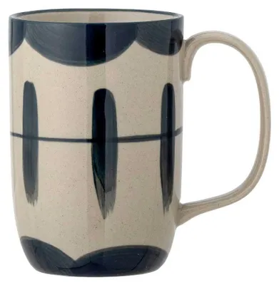 Produktbild von Bloomingville Becher ALLIUM Blau Muster 450 ml Tasse Kaffeebecher Teebecher