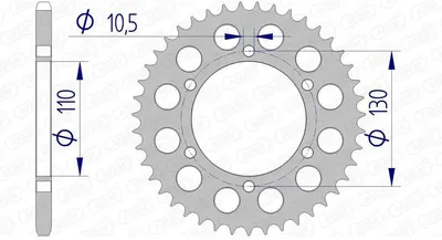 Produktbild von AFAM Kettenrad Alu Standard - 520