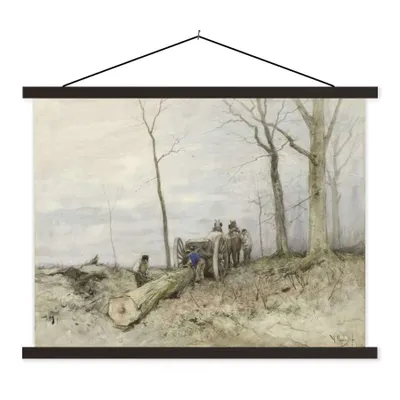 Produktbild von MuchoWow® Textilposter Das Karussell - Gemälde von Anton Mauve 60x45 cm mit schwarzem Rahmen - Poster Schlafzimmer