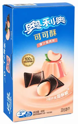 Produktbild von Oreo Mini Cocoa Crisp Peach China 40g