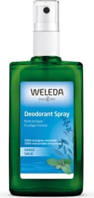 Zdjęcie produktu dla Weleda Sage 12H, Dezodorant, Dezodorant w spreju, Spray, 100 ml, Alcohol, Water (Aqua), Triethyl Citrate, Fragrance (Parfum), Sodium Caproyl / Lauroyl Lactylate,..., Sól glinu, Środek konserwujący