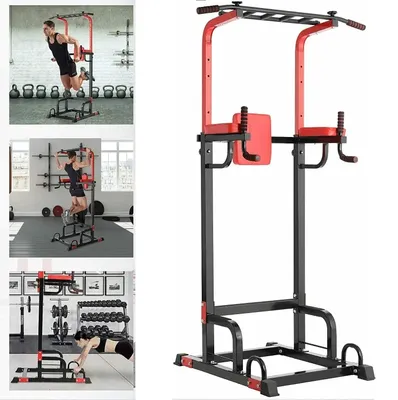 Image de Tour de musculation multifonctionnelle avec barre de traction et station de dips - Charge maximale : 200 kg