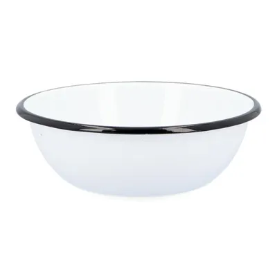 Produktbild von AGD Olkusz | Emaillierte Schüssel Cubism - 20 cm - Weiß - Stilvolles Design - Robuste Qualität - 1,5l