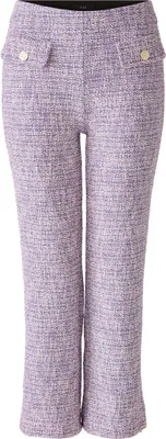 Produktbild von Dunkelblau-violette Hose in Tweed Optik mit Gummibund, weicher Mischung, zum Reinschlüpfen, Größe 40