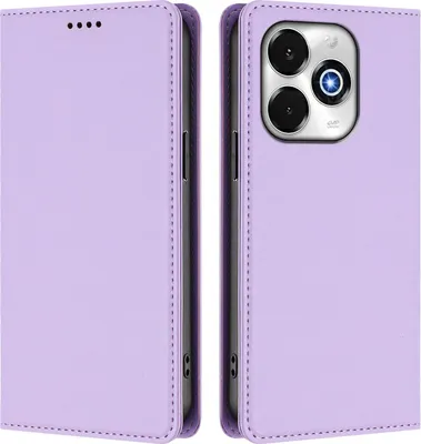 Immagine prodotto di Custodia in pelle per Umidigi G100X, custodia magnetica in Finto cuoio con supporto viola chiaro