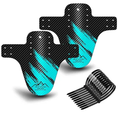 Produktbild von Schutzbleche Mountainbike MTB Vordere und Hintere Kompatible Mudguard 2er Set Cyan