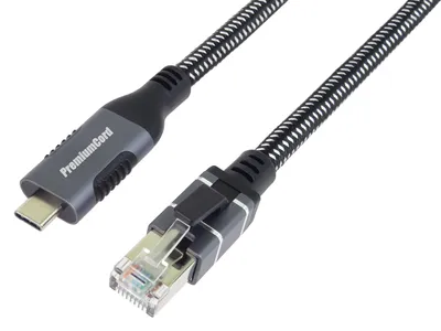 Immagine prodotto di Cavo Ethernet PremiumCord USB-C -> LAN RJ45 10/100/1000 MBIT 1m
