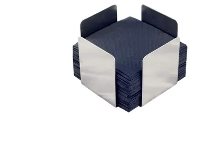 Productafbeelding van Hostelnovo servetthouder van roestvrij staal, ideaal voor cocktailservetten, 11 x 11 cm