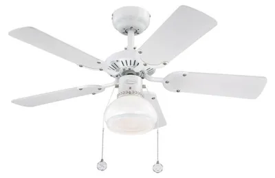 Immagine prodotto di Ventilatore da soffitto Princess Radiance Bianco 105 cm con luce e catenelle