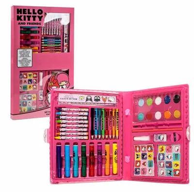 Zdjęcie produktu dla CERDÀ Zestaw Akcesoriów Biurkowych Hello Kitty – Kolorowanka i Przybory Szkolne