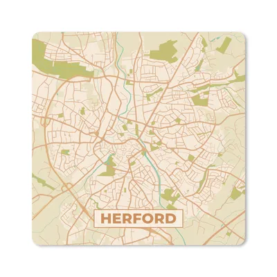 Produktbild von MuchoWow® Mauspad Mousepad Herford - Karte - Stadtplan - Vintage 20x20 cm - Mousepads - Maus Mat - Pad - Mausunterlage - Desk Mat - Bureauartikeln
