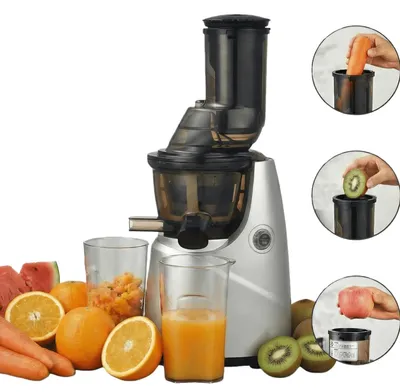 Produktbild von Entsafter - Slow Juicer - Kaltpressung - Große Einfüllöffnung - Automatischer Trester-Auswurf - Leise - Für Obst & Gemüse
