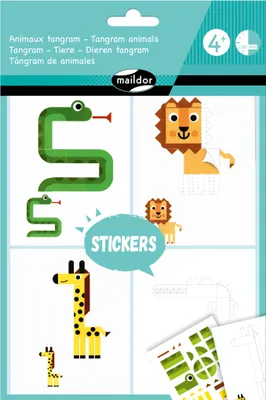 Produktbild von Maildor 10x Kreativset, Tangram-Tiere - Mehrfarbig AF023C