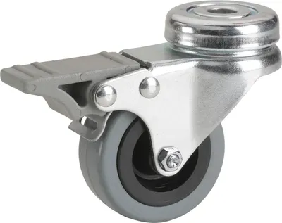 Produktbild von DÖRNER + HELMER Lenkrolle Gummi Feststeller 50 mm 45 kg Rückenloch