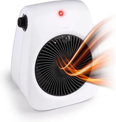 Produktbild von JUNG Heizlüfter Energiesparend leise schwarz, Heizgerät elektrisch 1200 Watt, mobile Elektroheizung für Räume bis 20qm, Elektrische Heizung Mobil