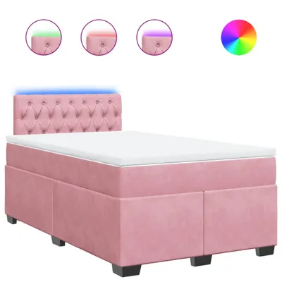 Produktbild von Boxspringbett mit Matratze Rosa 120x200 cm Samt