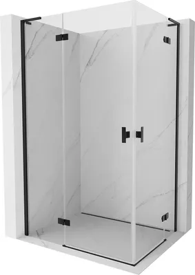 Produktbild von Mexen Mist-H L Duo Duschkabine Tür 85 x 100 cm, transparent, schwarz - 8A5L-085L-100P-70-00