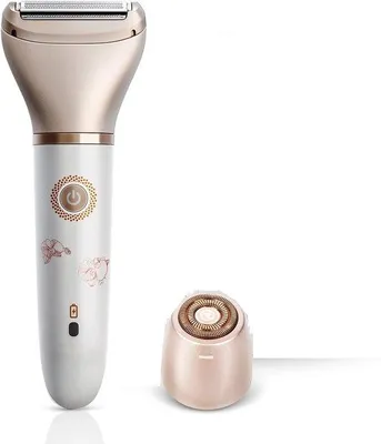 Image de Tondeuse électrique 2-en-1 pour femmes - Tondeuse 2-en-1 à base de plantes pour éliminer les poils du visage, des jambes et des aisselles