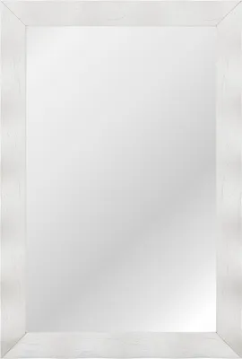 Immagine prodotto di Specchio da parete rustico con cornice in legno di Rubberwood Specchio da bagno rustico bianco