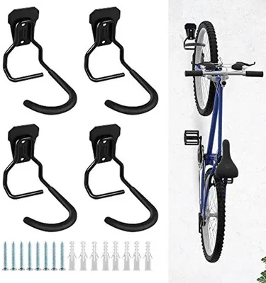 Produktbild von Famanu Fahrradhalterung 4er Set - Vertikale Wandhaken für Garage