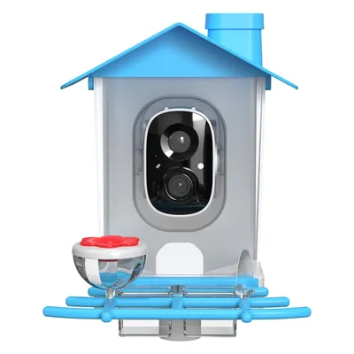 Image de RobiCam BirdNest Vision – Mangeoire intelligente pour oiseaux avec caméra solaire, Wi-Fi, Full HD 1080p, vision nocturne, audio bidirectionnel, IP66, 100 % w